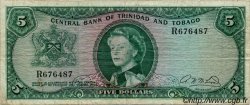 5 Dollars TRINIDAD E TOBAGO  1964 P.27b MB
