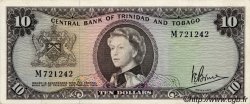 10 Dollars TRINIDAD Y TOBAGO  1964 P.28c MBC+