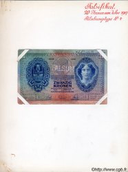 20 Kronen Faux AUSTRIA  1907 P.010x BC