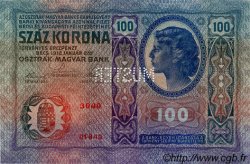 100 Kronen Spécimen AUSTRIA  1919 P.055s q.FDC