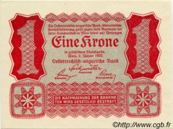 1 Krone AUSTRIA  1922 P.073 q.FDC