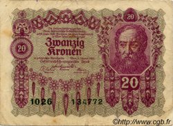 20 Kronen AUSTRIA  1922 P.076 MB
