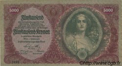 5000 Kronen AUTRICHE  1922 P.079