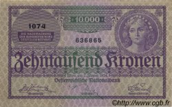 10000 Kronen ÖSTERREICH  1924 P.085 fST+