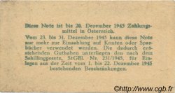 1 Reichsmark AUSTRIA  1945 P.113a XF