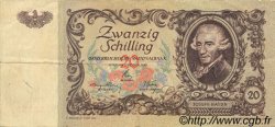 20 Schilling AUSTRIA  1950 P.129b BB