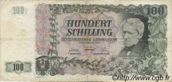 100 Schilling AUSTRIA  1954 P.133 BC+