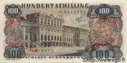 100 Schilling Spécimen AUSTRIA  1960 P.138s SC+