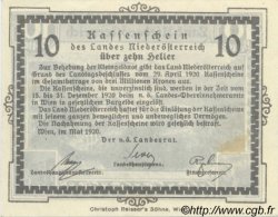 10 Heller ÖSTERREICH  1920 PS.109a ST