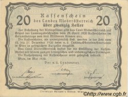 20 Heller AUSTRIA  1920 PS.110a FDC