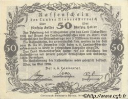 50 Heller AUSTRIA  1920 PS.111a q.FDC