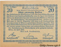 20 Heller AUSTRIA  1920 PS.113a FDC