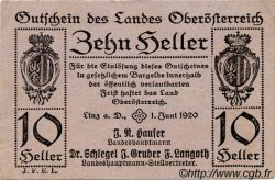 10 Heller ÖSTERREICH  1920 PS.117a VZ