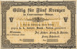 5 Kreuzer AUSTRIA Branau 1849 -- FDC