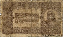 100 Korona UNGHERIA  1923 P.073b q.B