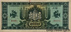 100000 Milpengö UNGARN  1946 P.127 S