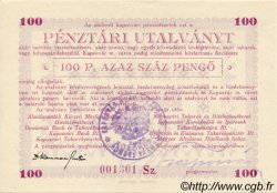 100 Azaz Pengö UNGARN  1925 P.- fST