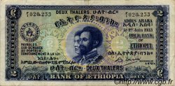 2 Thalers ETHIOPIA  1933 P.06 VF
