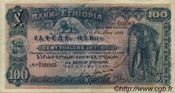 100 Thalers ETIOPIA  1932 P.10 q.BB