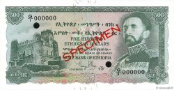 500 Dollars Spécimen ETIOPIA  1961 P.24s FDC