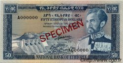 50 Dollars Spécimen ETHIOPIA  1966 P.28s