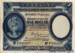 1 Dollar HONG KONG  1935 P.172c VF