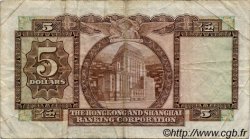 5 Dollars HONG KONG  1975 P.181f q.MB