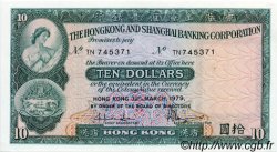 10 Dollars HONGKONG  1979 P.182h fST