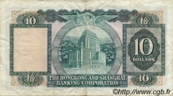 10 Dollars HONG KONG  1980 P.182i VF