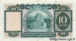 10 Dollars HONG KONG  1981 P.182i XF
