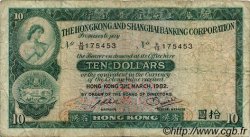 10 Dollars HONG KONG  1982 P.182j G