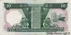 10 Dollars HONG KONG  1987 P.191a BB