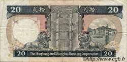 20 Dollars HONG KONG  1989 P.192c F - VF