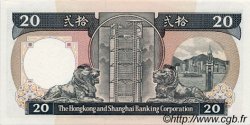 20 Dollars HONGKONG  1989 P.192c ST