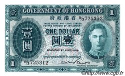 1 Dollar HONG KONG  1949 P.324a XF+