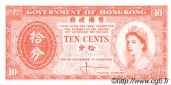 10 Cents HONG KONG  1961 P.327 UNC