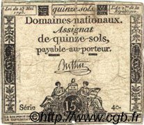 15 Sols FRANCE  1793 Laf.166b F