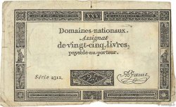 25 Livres FRANKREICH  1793 Ass.43a S