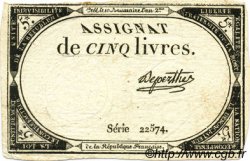 5 Livres FRANCIA  1793 Ass.46a MB a BB