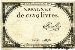 5 Livres FRANCE  1793 Ass.46a