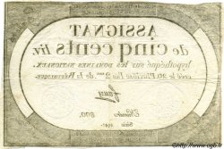 500 Livres FRANKREICH  1794 Laf.172 SS
