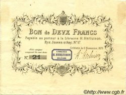 2 Francs FRANCE Regionalismus und verschiedenen Orléans 1870 BPM.041.05 VZ
