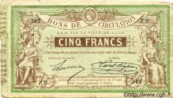 5 Francs FRANCE Regionalismus und verschiedenen Lille 1870 JER.59.40B S