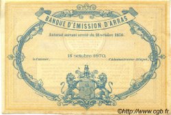 5 Francs Non émis FRANCE regionalism and miscellaneous Arras 1870 JER.62.02B VF