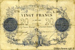 20 Francs type 1871 FRANCE  1871 F.A46.02 G