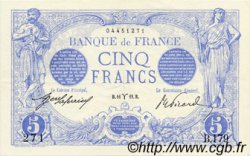 5 Francs BLEU FRANKREICH  1912 F.02.03 VZ+