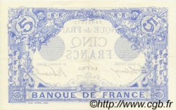 5 Francs BLEU FRANKREICH  1912 F.02.03 VZ+