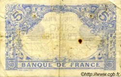 5 Francs BLEU FRANCIA  1912 F.02.07 BC+