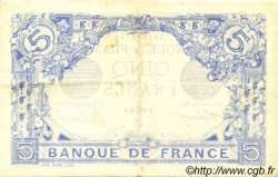 5 Francs BLEU FRANCIA  1916 F.02.39 EBC