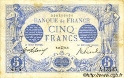5 Francs BLEU FRANKREICH  1916 F.02.41 fSS